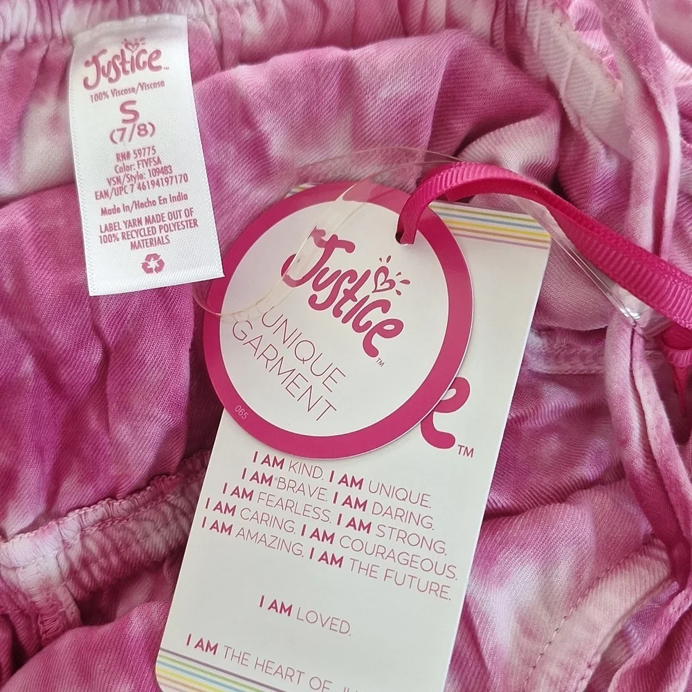Justise Pink Tie-Dye Jumpsuit  Spaghetti Strap Wide Leg